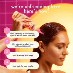 amika Smooth Over on bathroom shelf styled for a tidy, salon-like routine