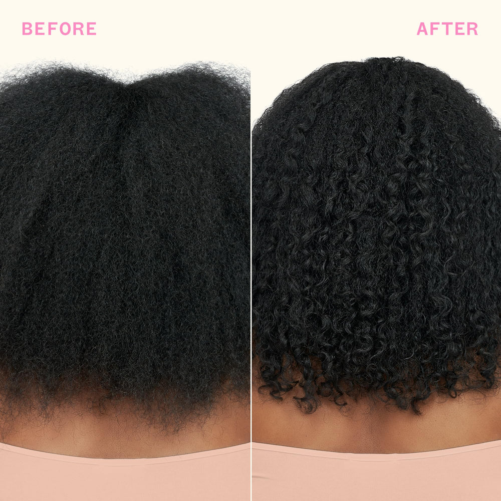 amika smooth over mask applied in shower for quick frizz control