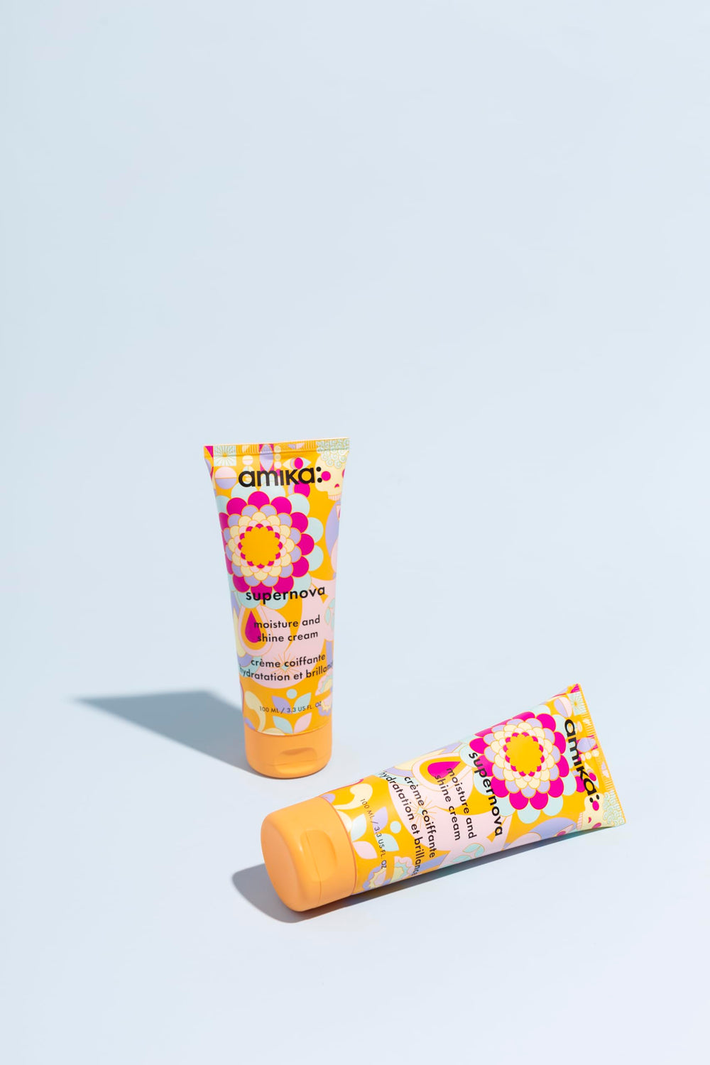 amika Supernova applied to damp hair before blow-dry for smoother, shinier styling