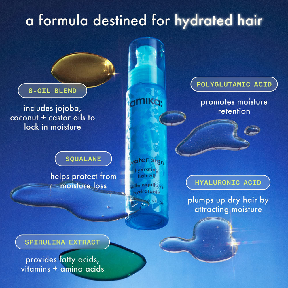 Amika applied to damp curls showing enhanced definition and shine