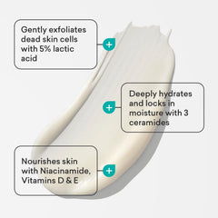 AmLactin being applied to face showing gentle exfoliation without irritation