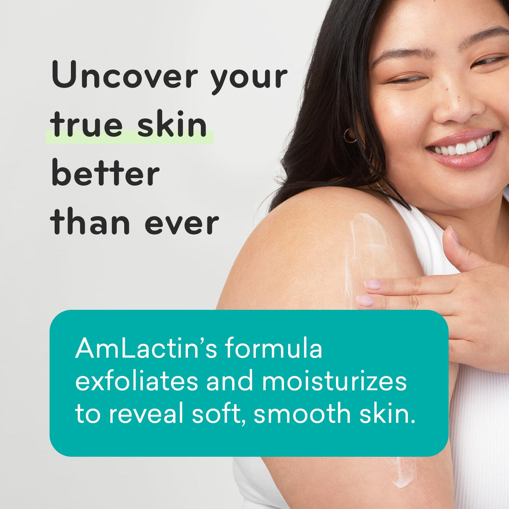 AmLactin label close-up highlighting ingredient list and gentle acids