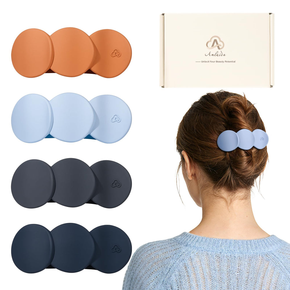 Amlaidu front view showing four flat clips and their slim profile for comfortable wear