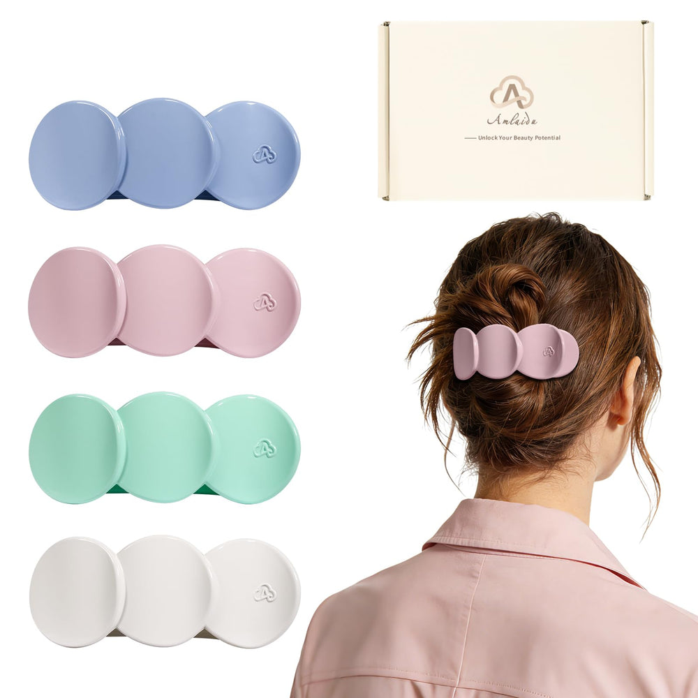 Amlaidu front view of four color clips shows variety and styling options