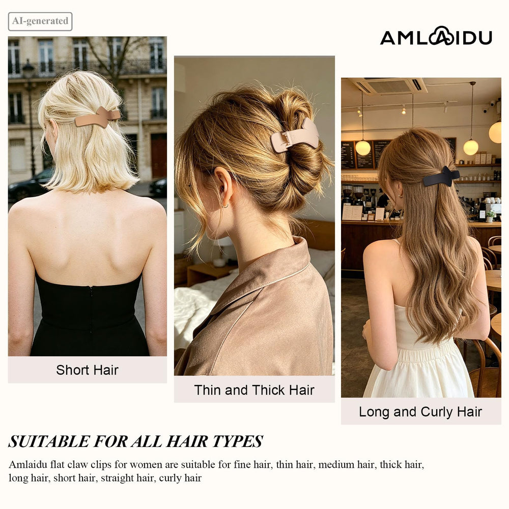 Amlaidu side profile of clip flat design offering comfortable low profile