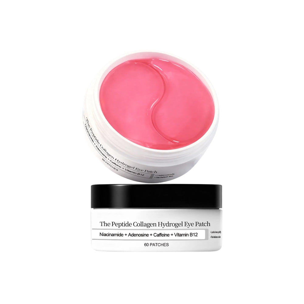 Amliya front packaging showing 60 hydrogel eye patches and benefits