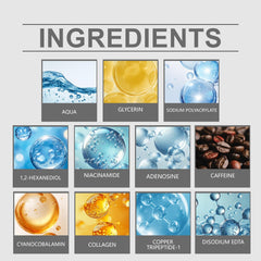 Amliya ingredient label closeup highlighting peptides and hyaluronic acid benefit