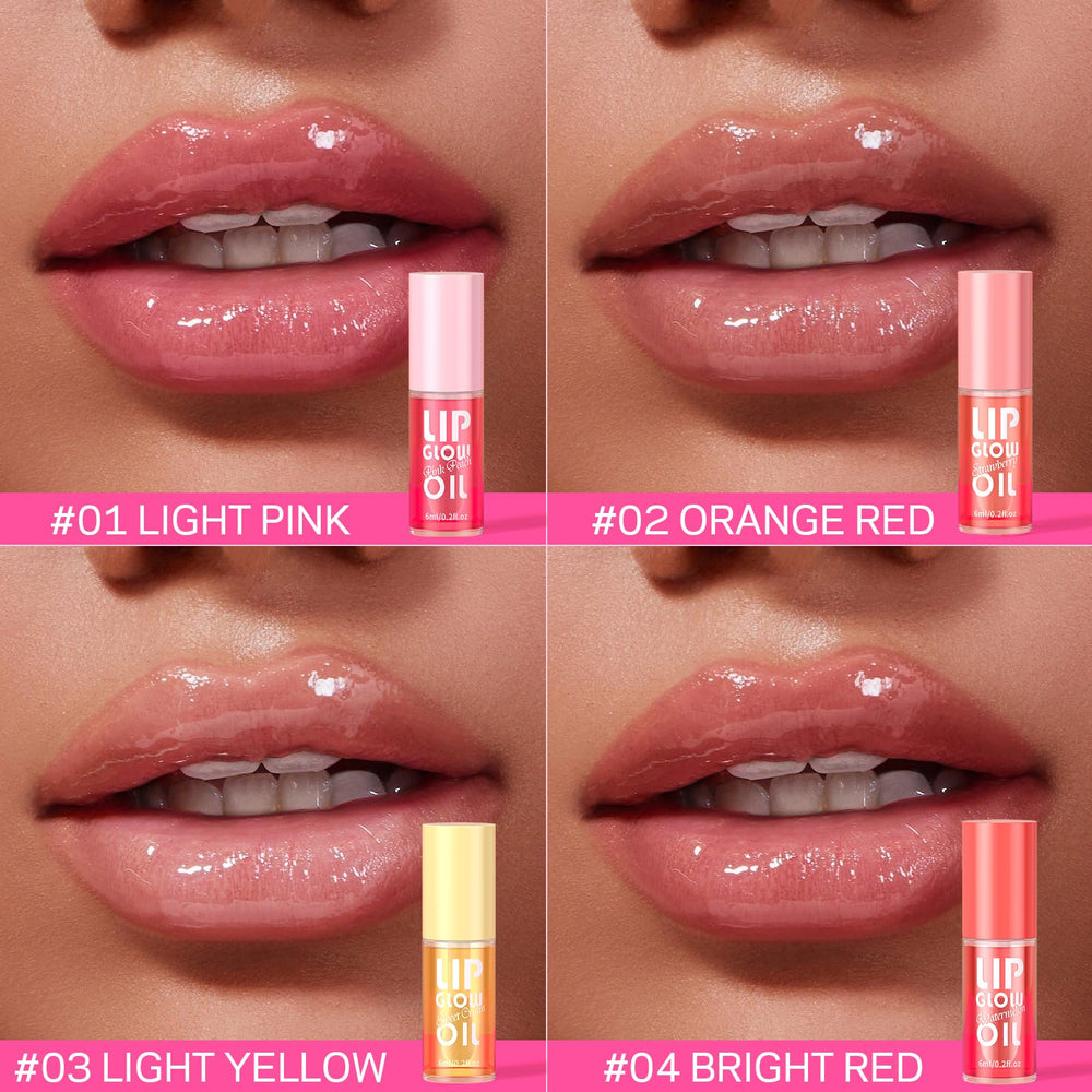 AMOADO strawberry shade worn on lips for hydrated, glossy natural color
