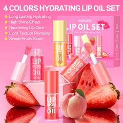 AMOADO watermelon shade on lips adding vibrant shine and lightweight hydration