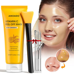 AMOADO turmeric and Vitamin C ingredients highlighting brightening