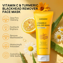 AMOADO peeling mask from nose revealing cleaner-looking pores