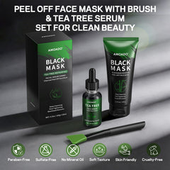 AMOADO peeling mask being removed to reveal smoother skin benefit