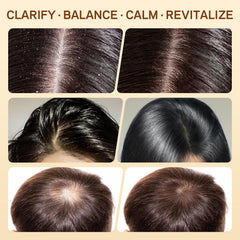 AMOADO scalp massage in shower demonstrating application for buildup removal