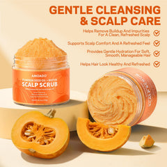 AMOADO scrub in hand demonstrating creamy consistency and easy application benefit