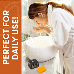 AMVital label ingredients close-up showing turmeric and kojic acid details