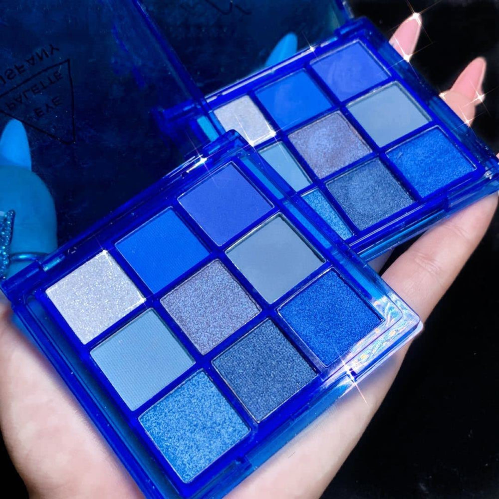 AMY'S DIARY lifestyle model wearing royal blue shimmer for dramatic evening effect