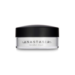Anastasia Beverly Hills jar front showing translucent finishing powder for flawless finish