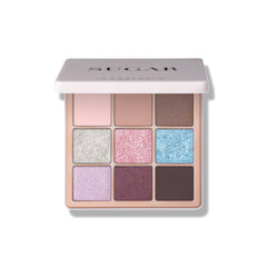 Anastasia Beverly Hills mini sugar palette open showing nine cool-toned shades, perfect for travel