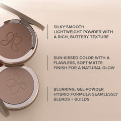 Anastasia Beverly Hills compact held in hand demonstrating compact size and portability