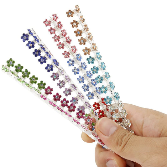 ANBALA front packaging showing 65 mini rhinestone claw clips and colors for easy selection