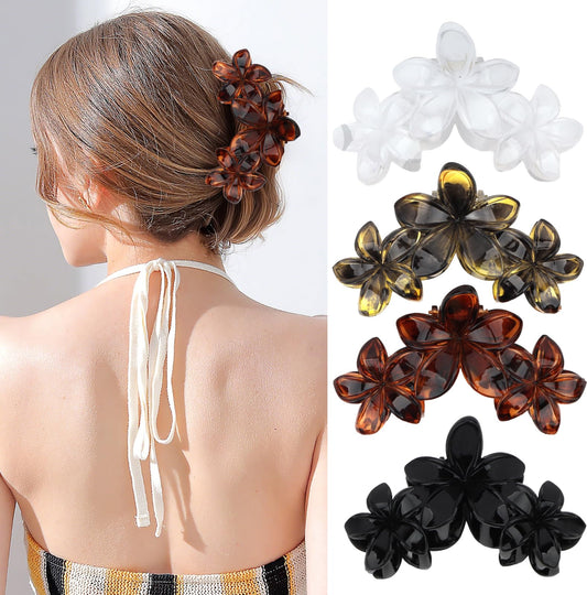 ANBALA front view of flower clip showing tropical style and secure hold