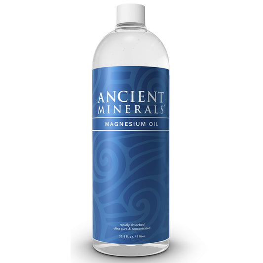 Ancient Minerals 33oz front label showing product name and concentration benefit