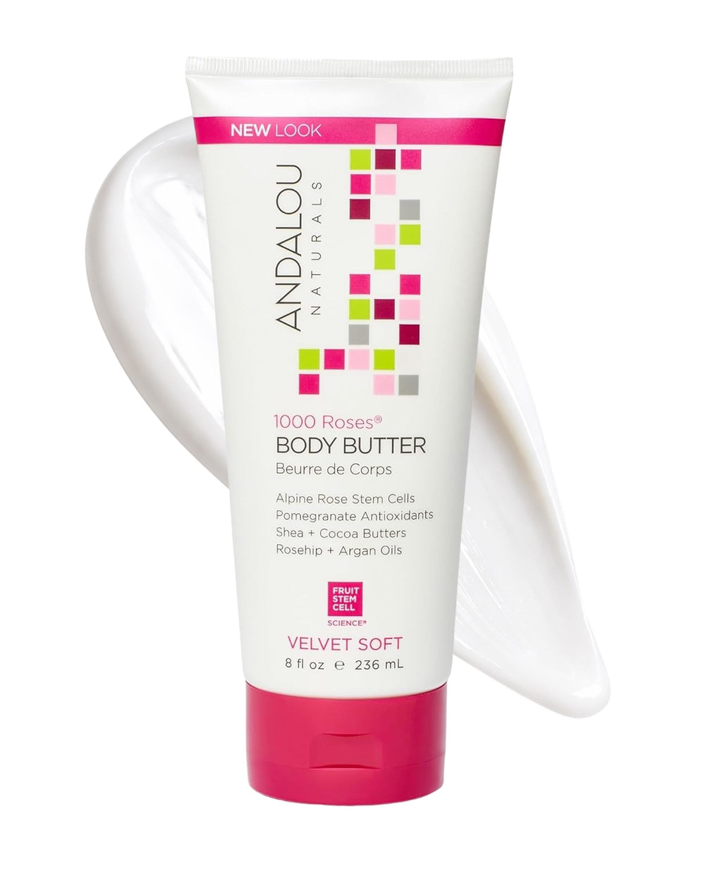 Andalou Naturals jar front view showing label and size for confident purchase