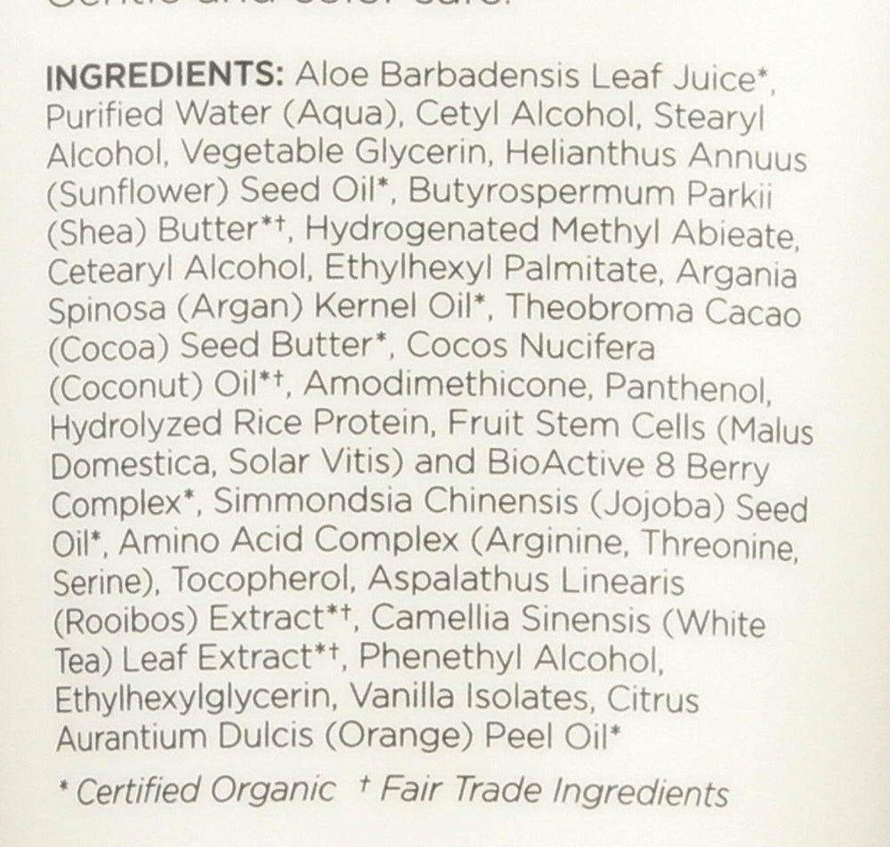 Andalou Naturals applied to damp hair for easier styling and shine
