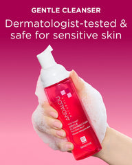 Andalou Naturals cleanser staged on bathroom shelf for routine use
