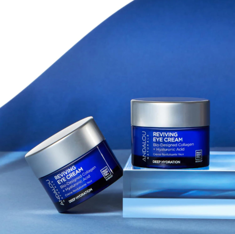 Andalou Naturals fruit stem cell ingredients shot emphasizing plant-powered antioxidant support