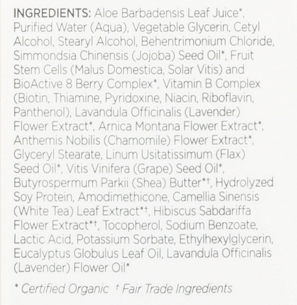 Andalou Naturals bottle held in hand showing 11.5 ounce scale and convenience