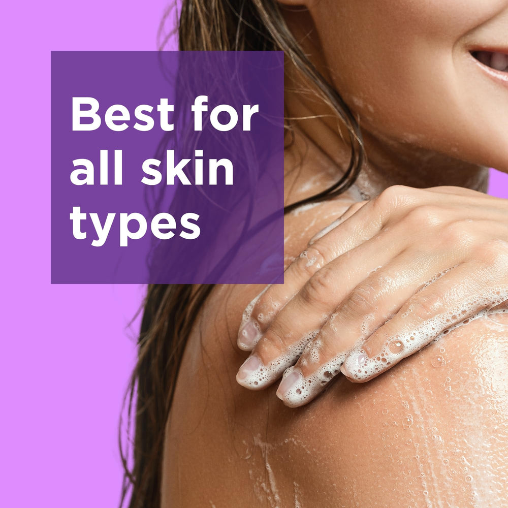 Andalou Naturals applied in shower on loofah demonstrating gentle cleansing benefit