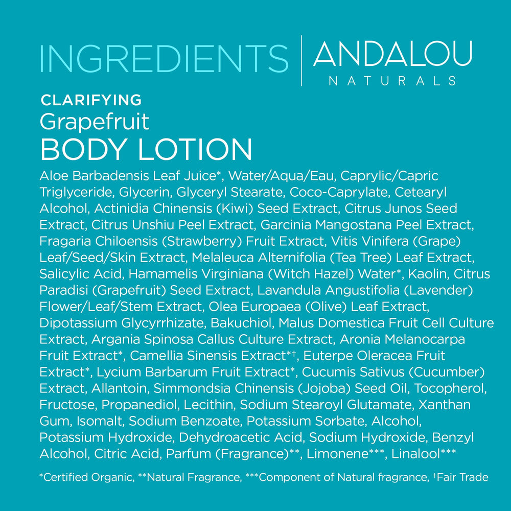 Andalou Naturals on bathroom shelf styled in routine setting for daily use inspiration