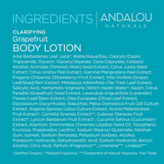 Andalou Naturals on bathroom shelf styled in routine setting for daily use inspiration
