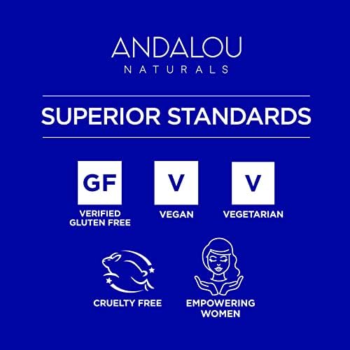 Andalou Naturals packaging label close-up showing key ingredients and clean formulation