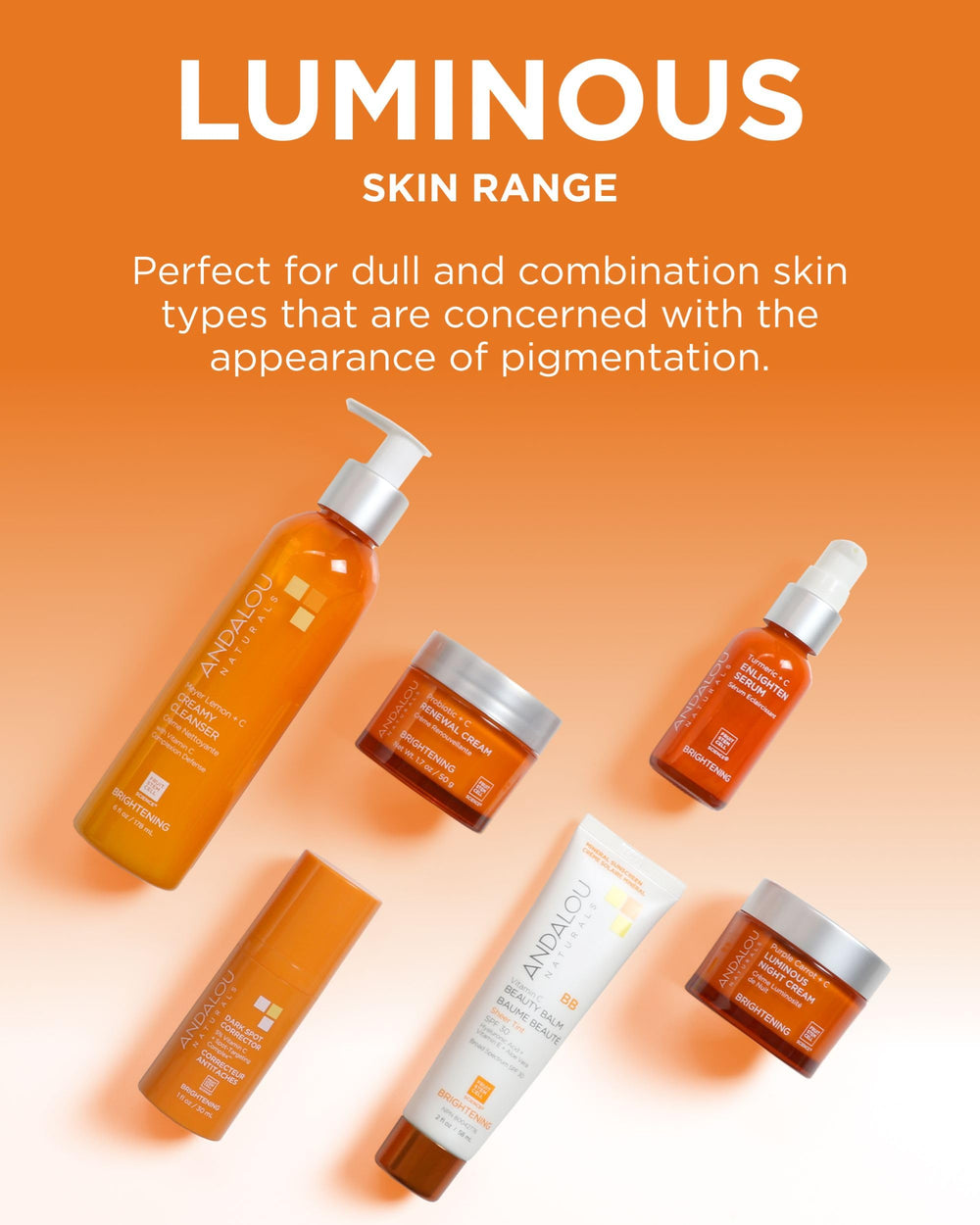 Andalou Naturals mist on model face giving instant-refresh and glow