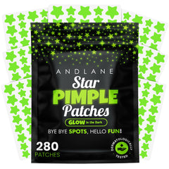 Andlane front packaging showing star-shaped pimple patches and benefits