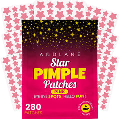 Andlane front packaging showing pink star patch pack and benefits