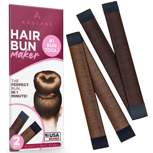 Andlane front view of bun maker showing clean silhouette and quick styling benefit