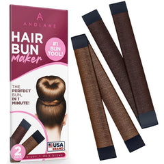 Andlane front view of bun maker showing clean silhouette and quick styling benefit