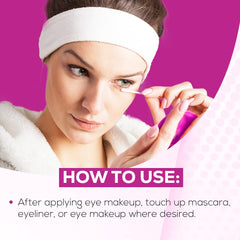 ANDREA Eyeq close-up of pre-moistened cotton tip highlighting precise, gentle cleaning