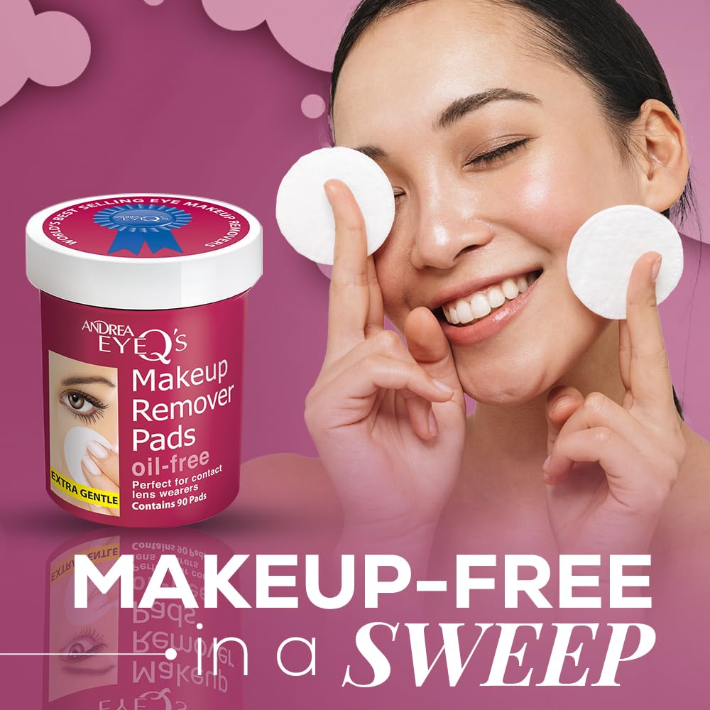 ANDREA close-up of pad texture, gentle fabric that lifts makeup effectively