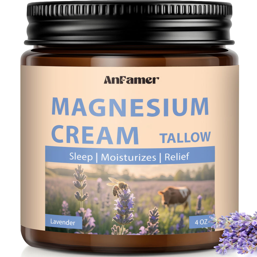AnFamer front bottle showing label and lavender scent for nighttime relaxation