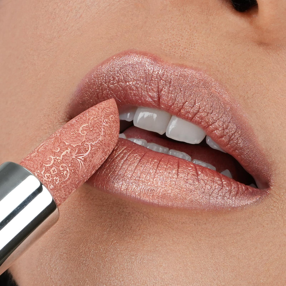 Anglicolor lifestyle evening scene worn with makeup, adding striking shimmer to outfits