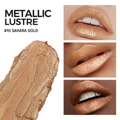 Anglicolor texture closeup highlighting creamy metallic finish and smooth glide