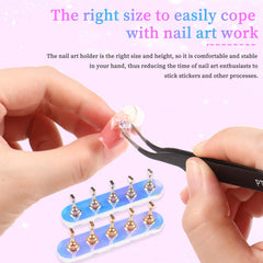 ANGNYA nail stand in use while painting nails demonstrating hands-free painting and precision benefit