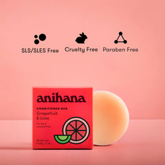 ANIHANA conditioner bar in hand for size comparison and easy travel benefit