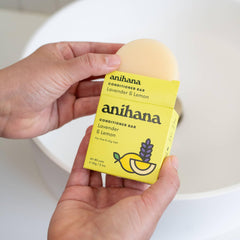 ANIHANA conditioner bar compostable packaging displayed to show reduced waste benefit