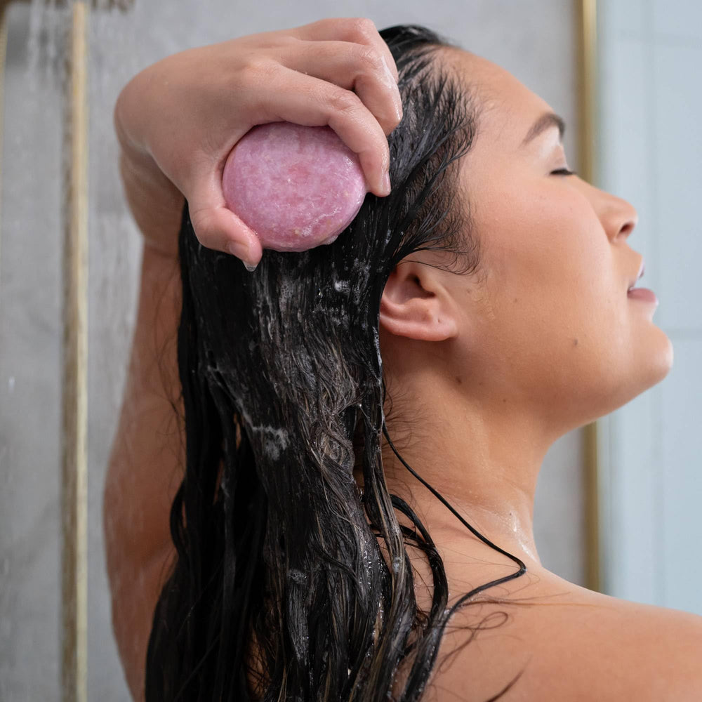 ANIHANA shampoo bar inside a travel kit for easy, low-waste trips