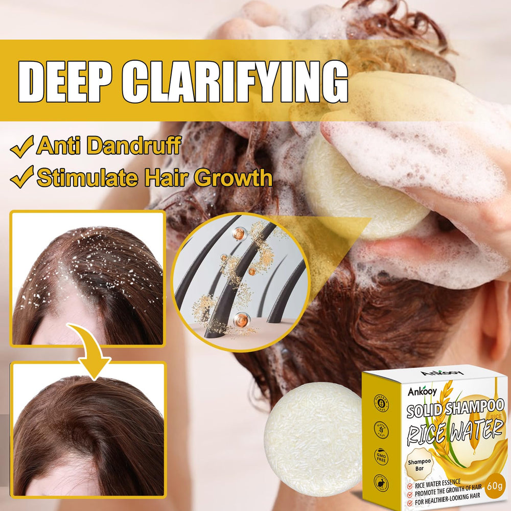 ANKOOY shampoo bar lather in hand illustrating rich foam and easy application benefit